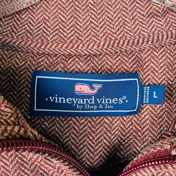 Vineyard Vines Men's Zip Up Sweater in Rich Brown - Picture 3 of 8